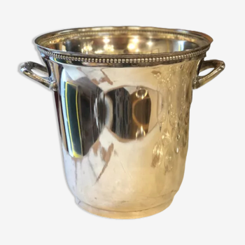 Silver metal champagne bucket