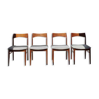 Set of 4 Danish teak chairs by Henning Kjaernulfs