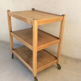 1950s wheeled oak dessert