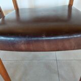 2 Fristho Franeker chairs, Scandinavian, teak and leather.