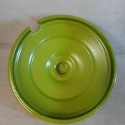 Vintage green enamelled tin soup tureen