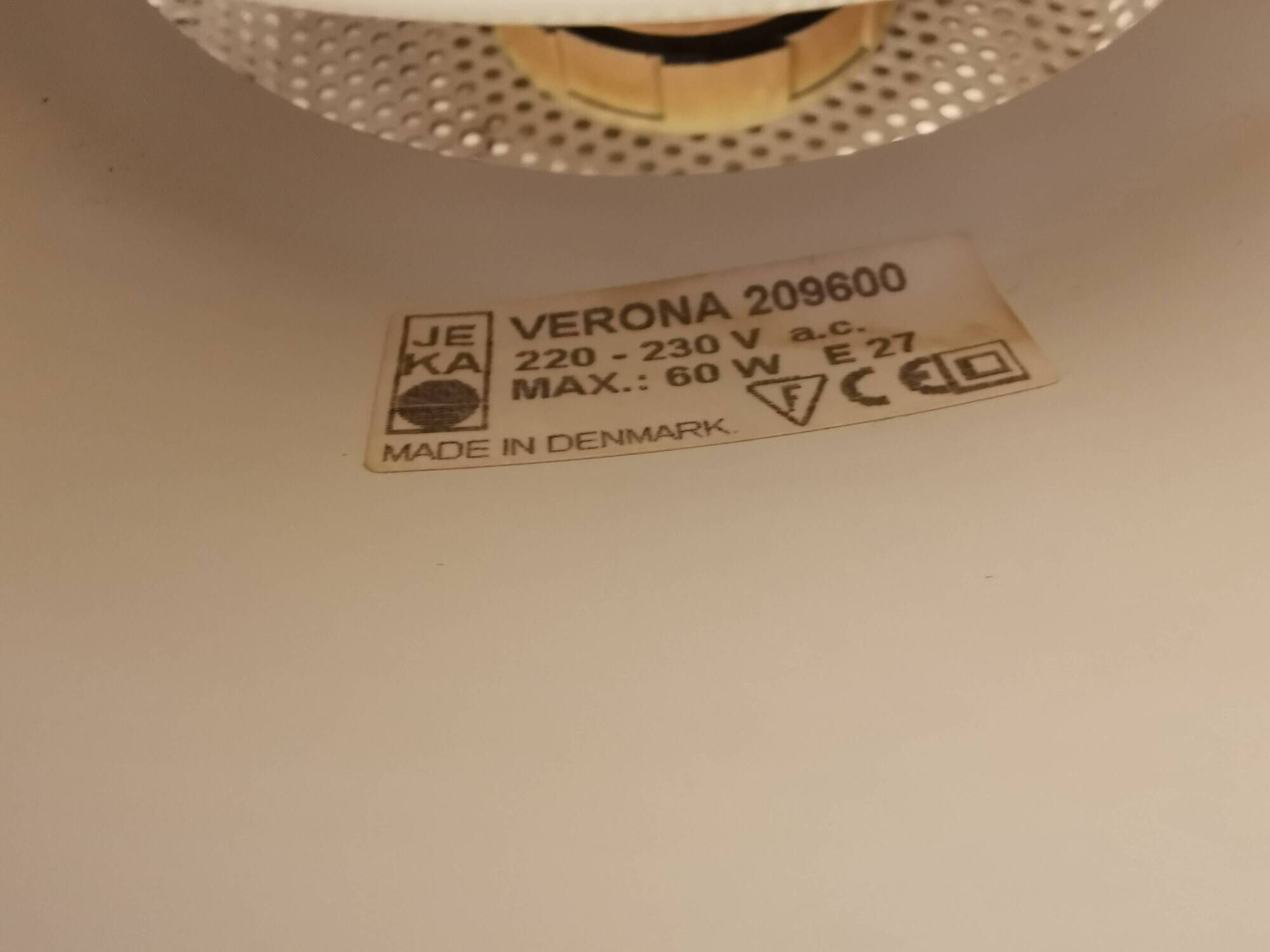 Danish designed hanging lamp, produced by JEKA (closed in the 1990s) model Verona.