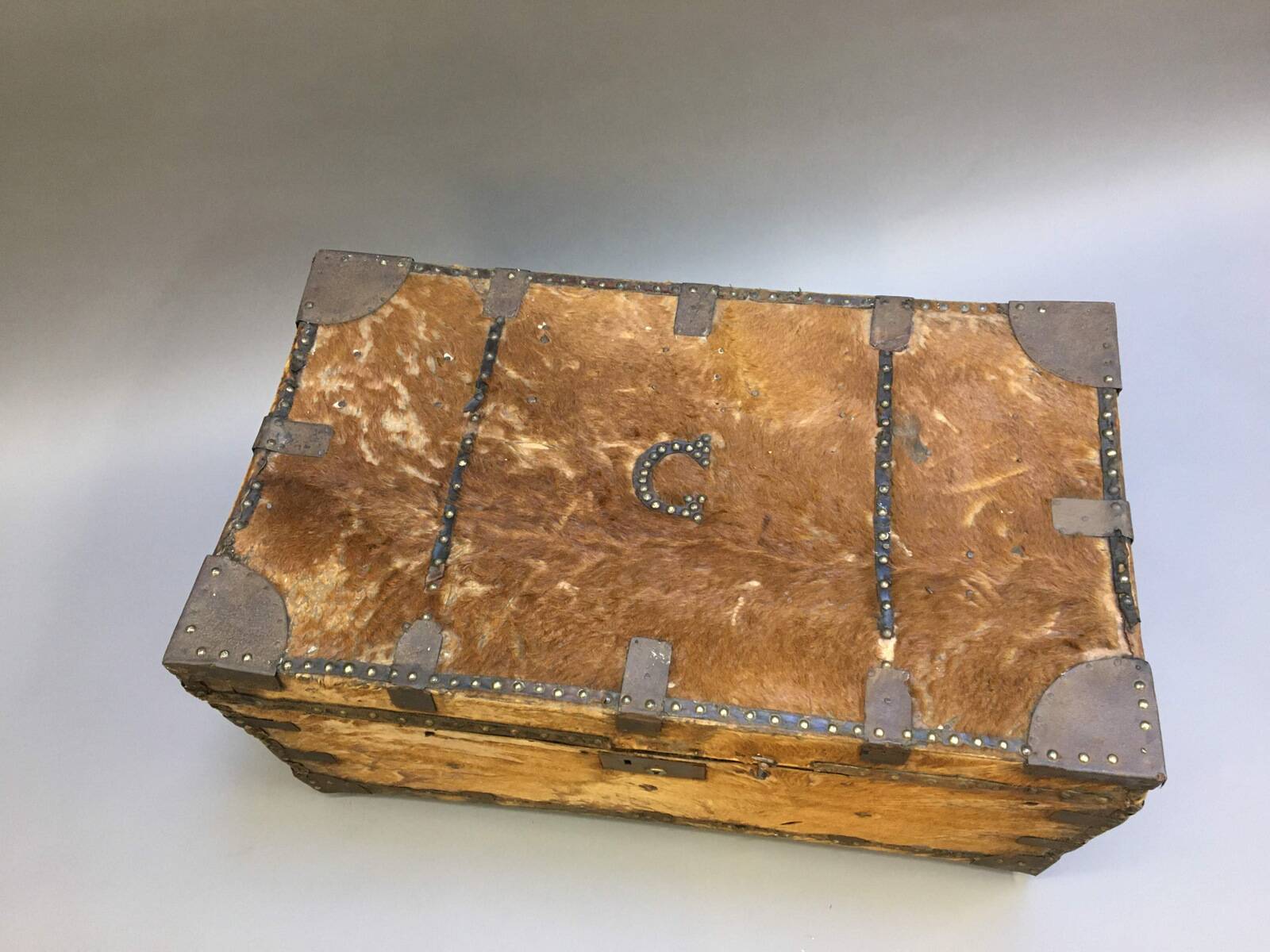19th Century Studded Trunk