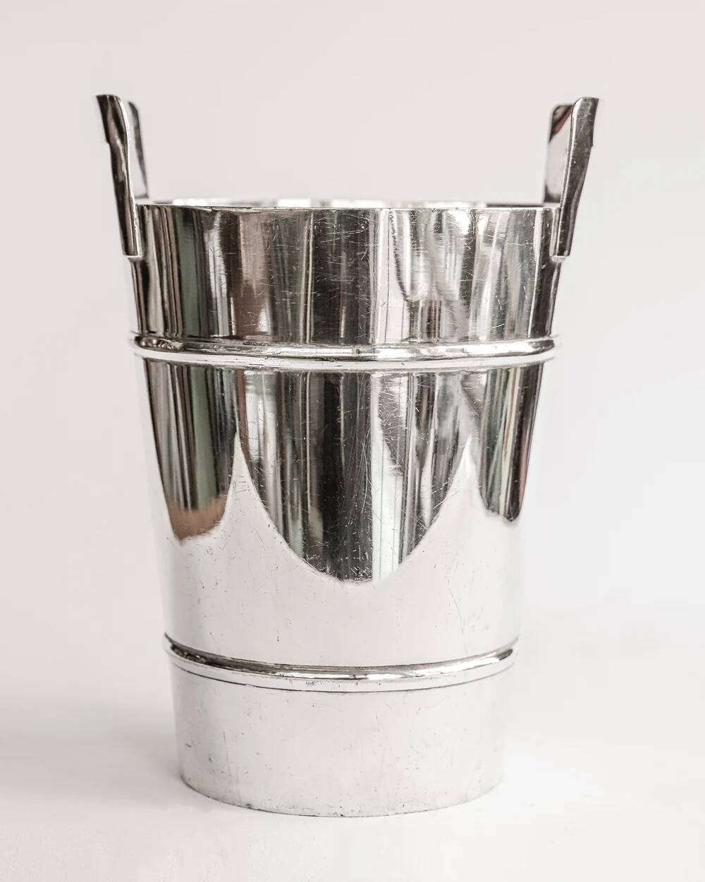 Modernist silver-plated champagne and ice bucket, 1950s.