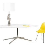 Florence Knoll for Knoll. Marble and chrome-plated metal table. 1970s. LS54931408H