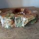 Large vintage alabaster pocket-empty ashtray