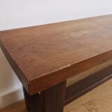 Solid wood farm bench