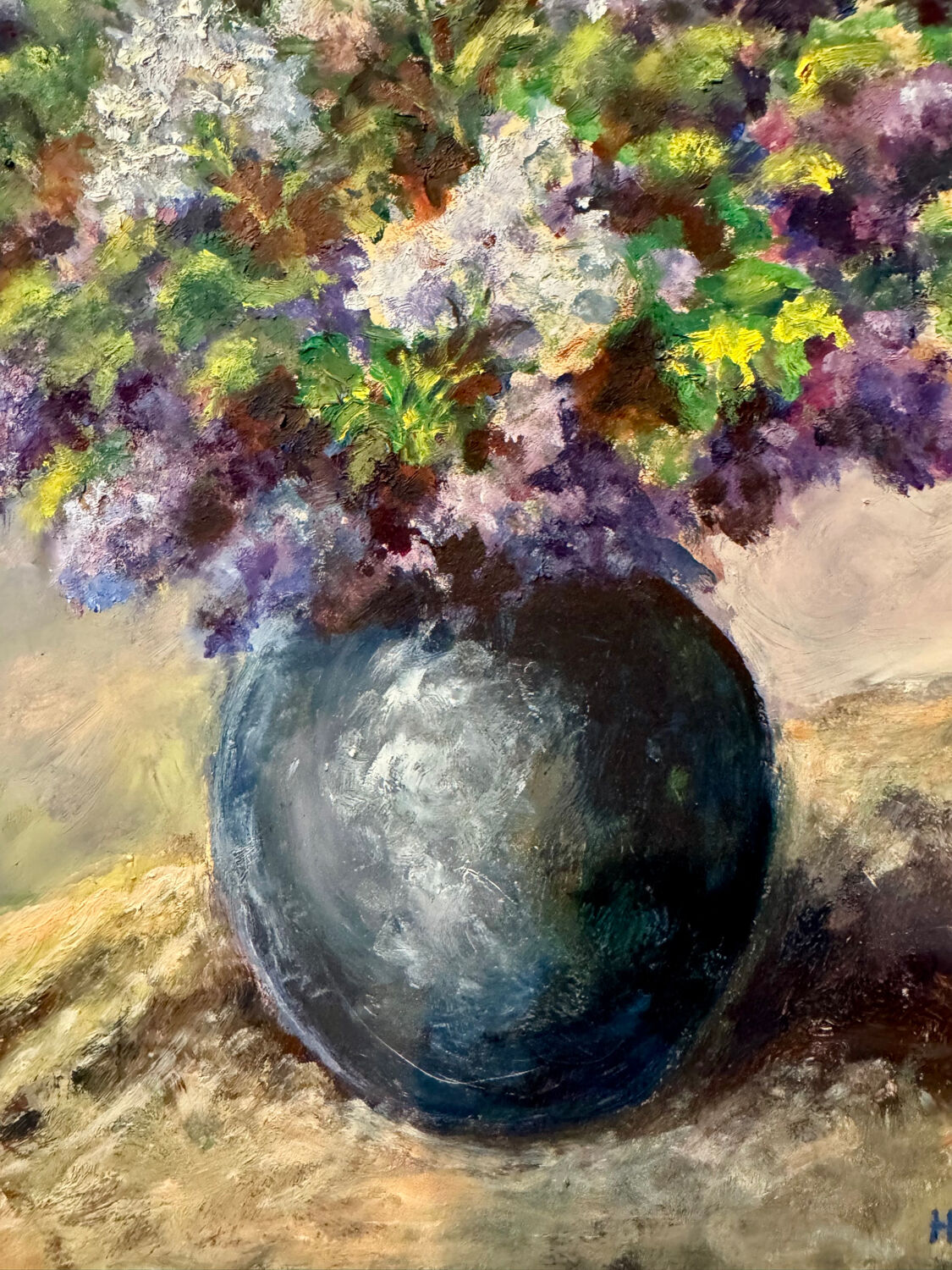 Painting Still Life with Lilacs 20th Century