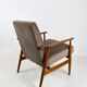 Fauteuil Lis, années 1970, velours marron chocolat clair Jade