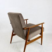 Fauteuil Lis, années 1970, velours marron chocolat clair Jade
