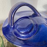 Organic teapot in blue ceramic