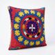 Housse de coussin brodée vintage 48x53 cm