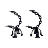 Pair of Brutalist Candlesticks "Chains", Italy, 1960