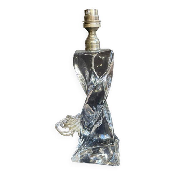 Pied de lampe cristal estampillé baccarat