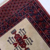 Vintage carpet Uzbek Bukhara handmade 61cm x 190cm 1960s