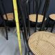 4 chairs bistro cané wood courbet