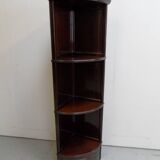 Vintage mahogany corner bookcase 1950's