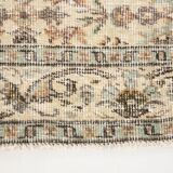 Tapis de course turc beige et marron 3x10, 84x263Cm