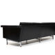 Danish leather sofa with chrome legs and teak ends