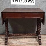 Napoleon III period winged desk table in mahogany
