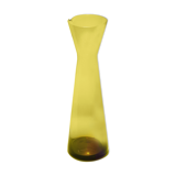 Carafe en verre jaune scandinave