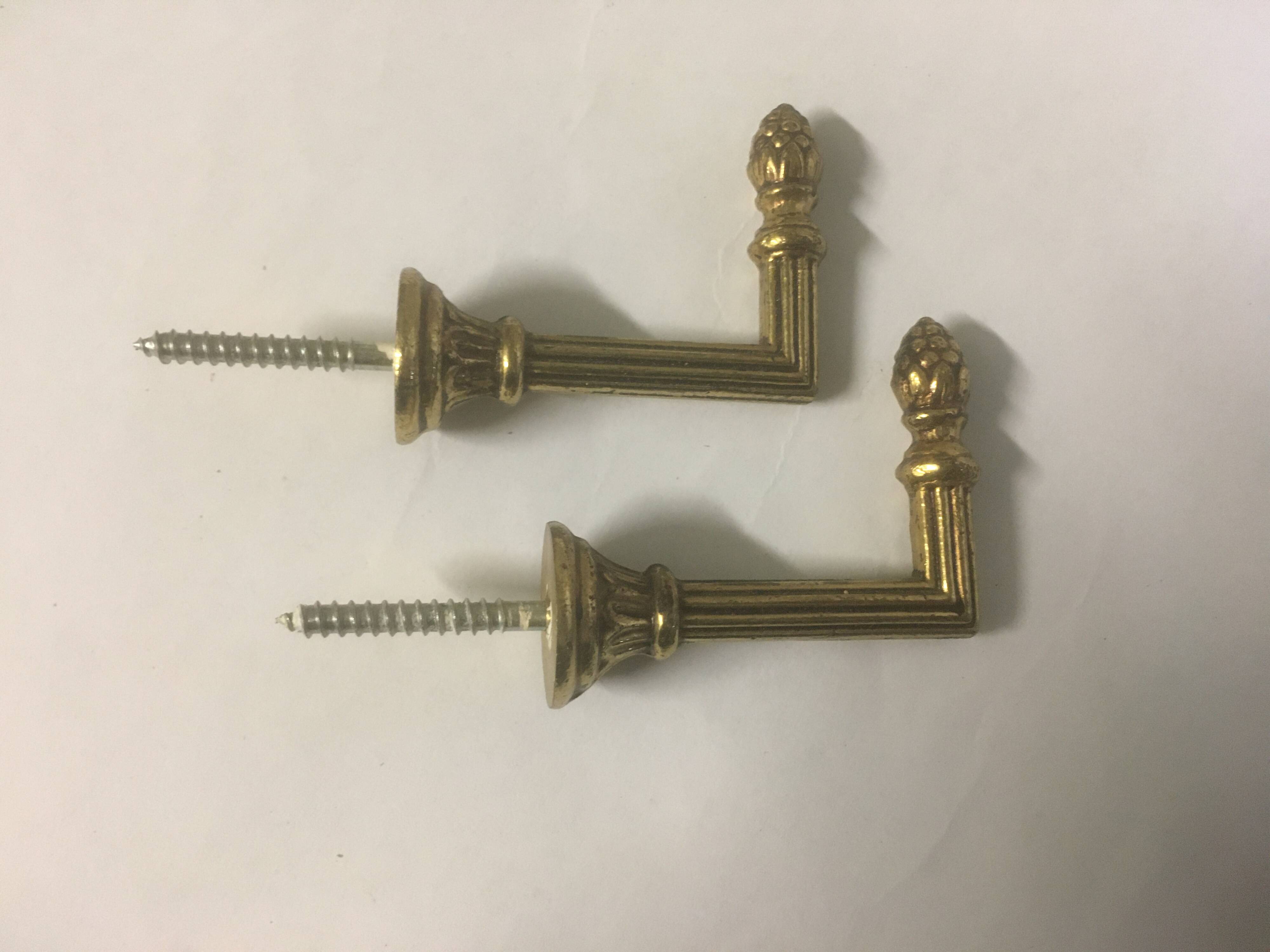 Brass tiebacks (pair)