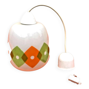 Suspension opaline blanche