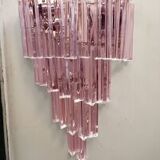 Applique murale en verre triedro murano rose triedro murale