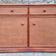 Vintage low buffet, bamboo and rattan, Maugrion, 80s