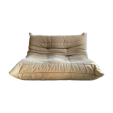 2-seater Sofa Togo Line Roset worn beige fabric