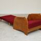 Art Deco Eastern European convertible daybed folding armchair 1960