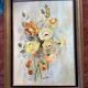 Painting oil on isorel signed "bouquet of roses"