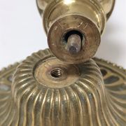 Pair of candle holders torches gilded bronze patinated style louis xvi period 19th century