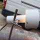 60s White Metal Lamp
