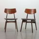 Elegant Set of 2 Webe Teak Wooden Dining Chairs by Louis van Teeffelen, 196