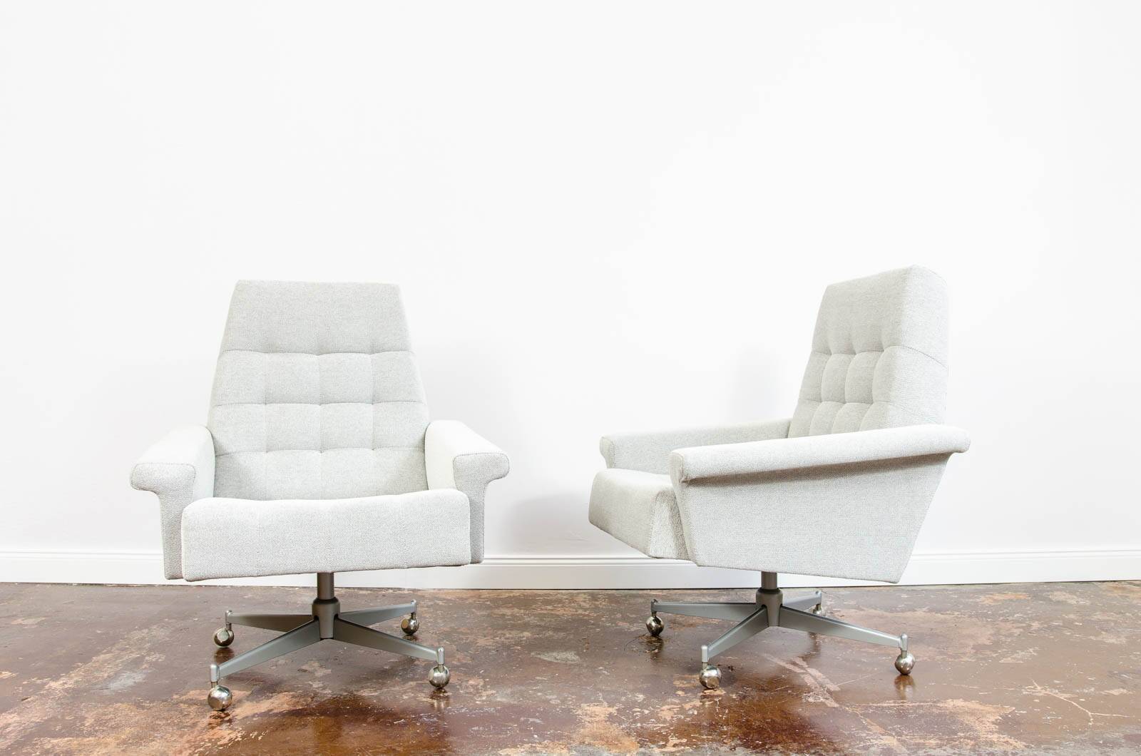 Office Chair From Up Závody On Metal Wheels, Czechoslovakia, 1970