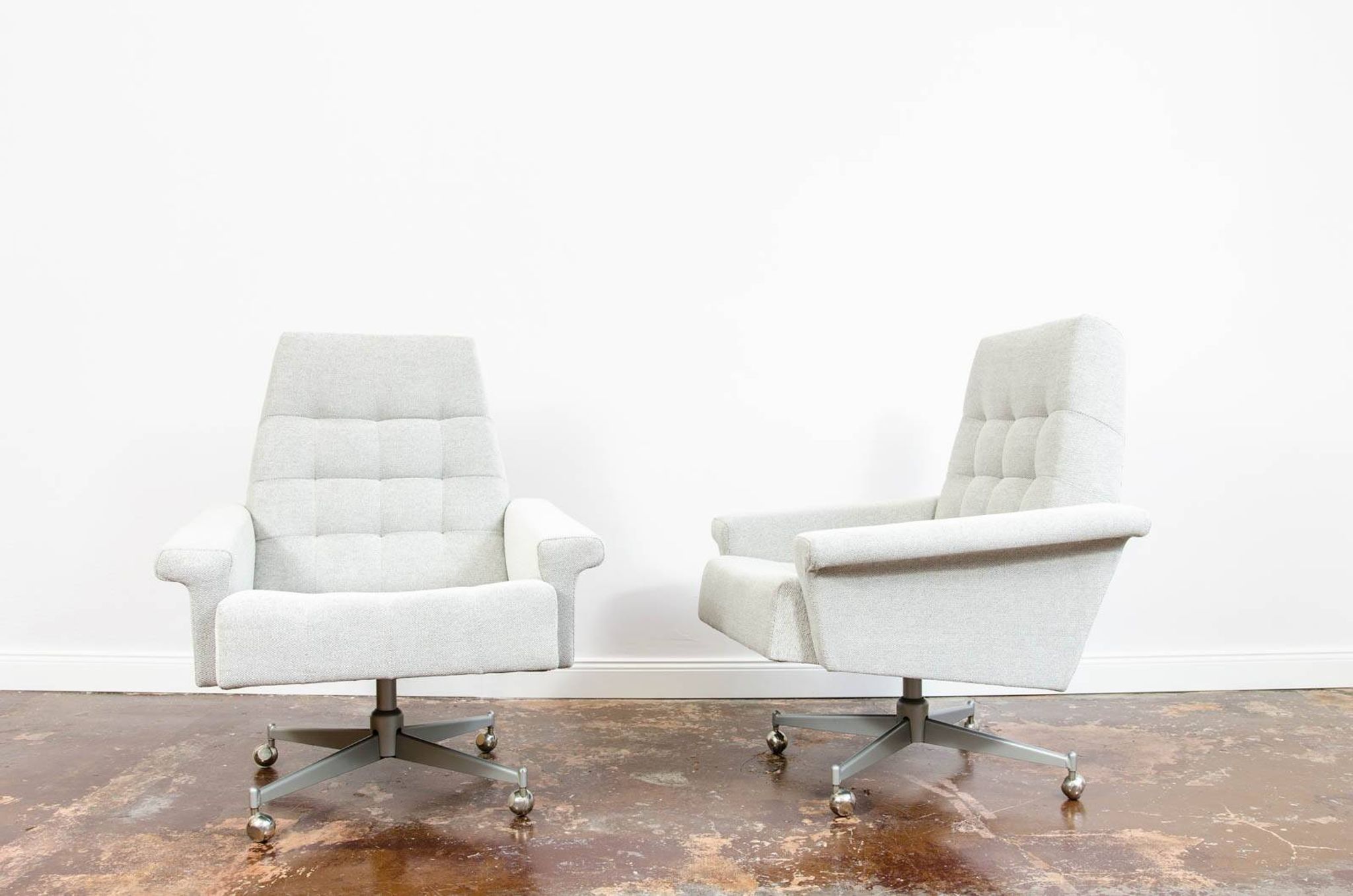 Office Chair From Up Závody On Metal Wheels, Czechoslovakia, 1970