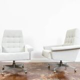 Office Chair From Up Závody On Metal Wheels, Czechoslovakia, 1970