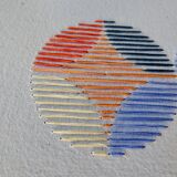 Carte brodée main sur du papier recyclé