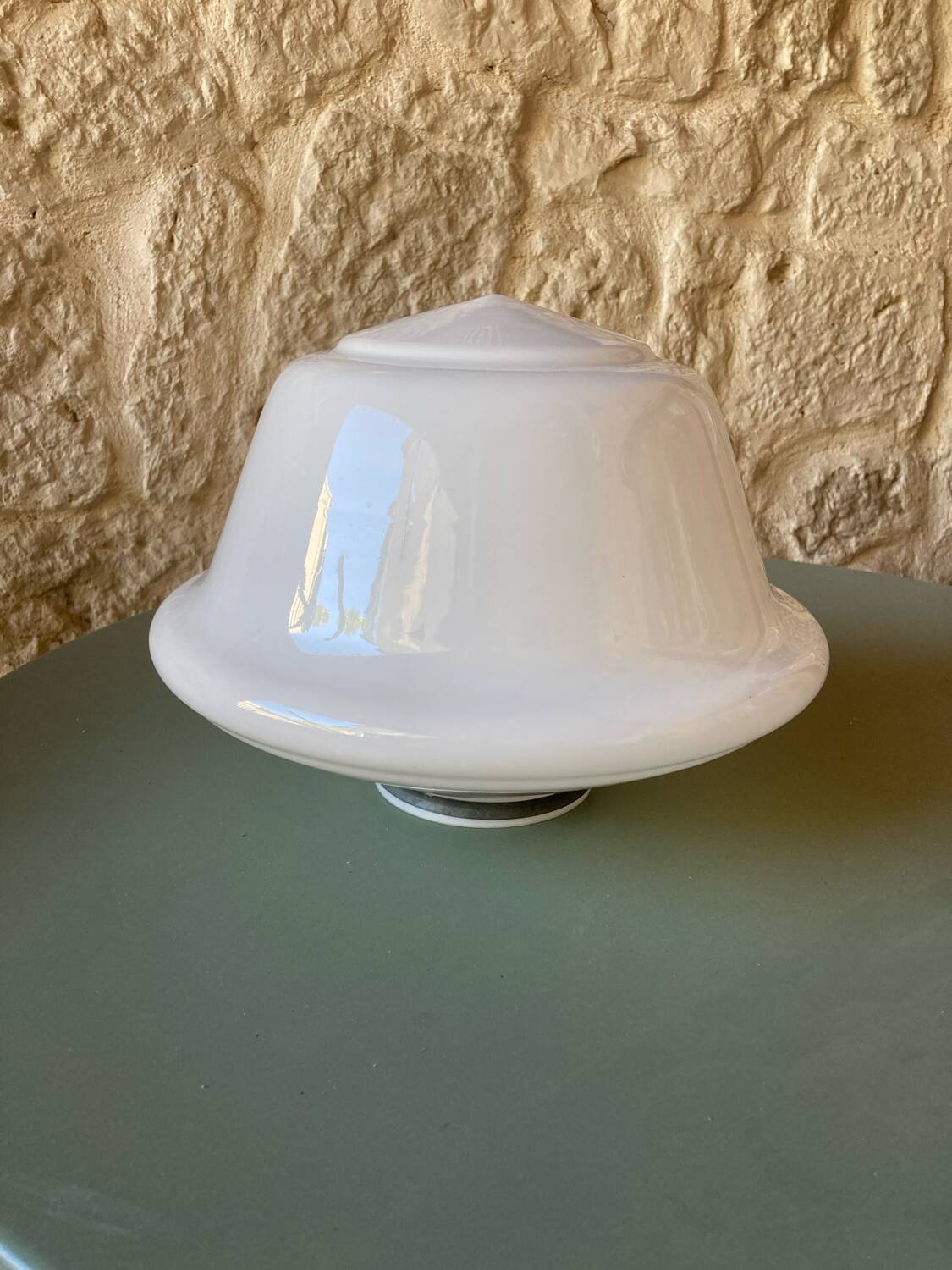 Suspension opaline Art Deco