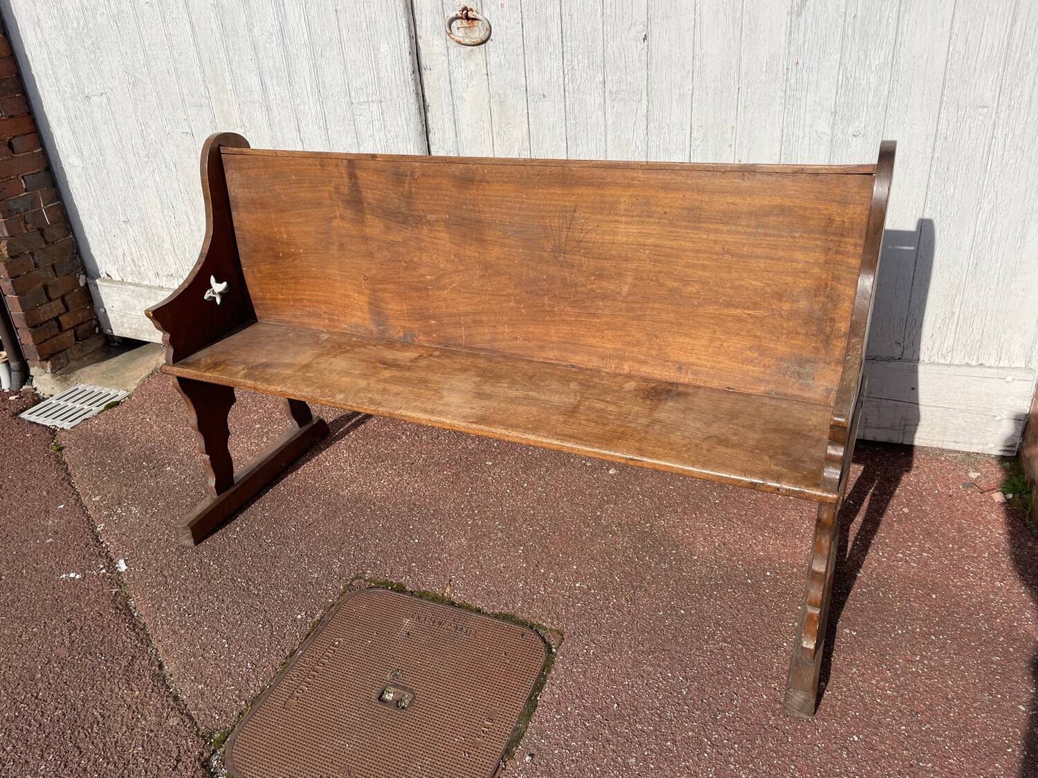 Oak church pew