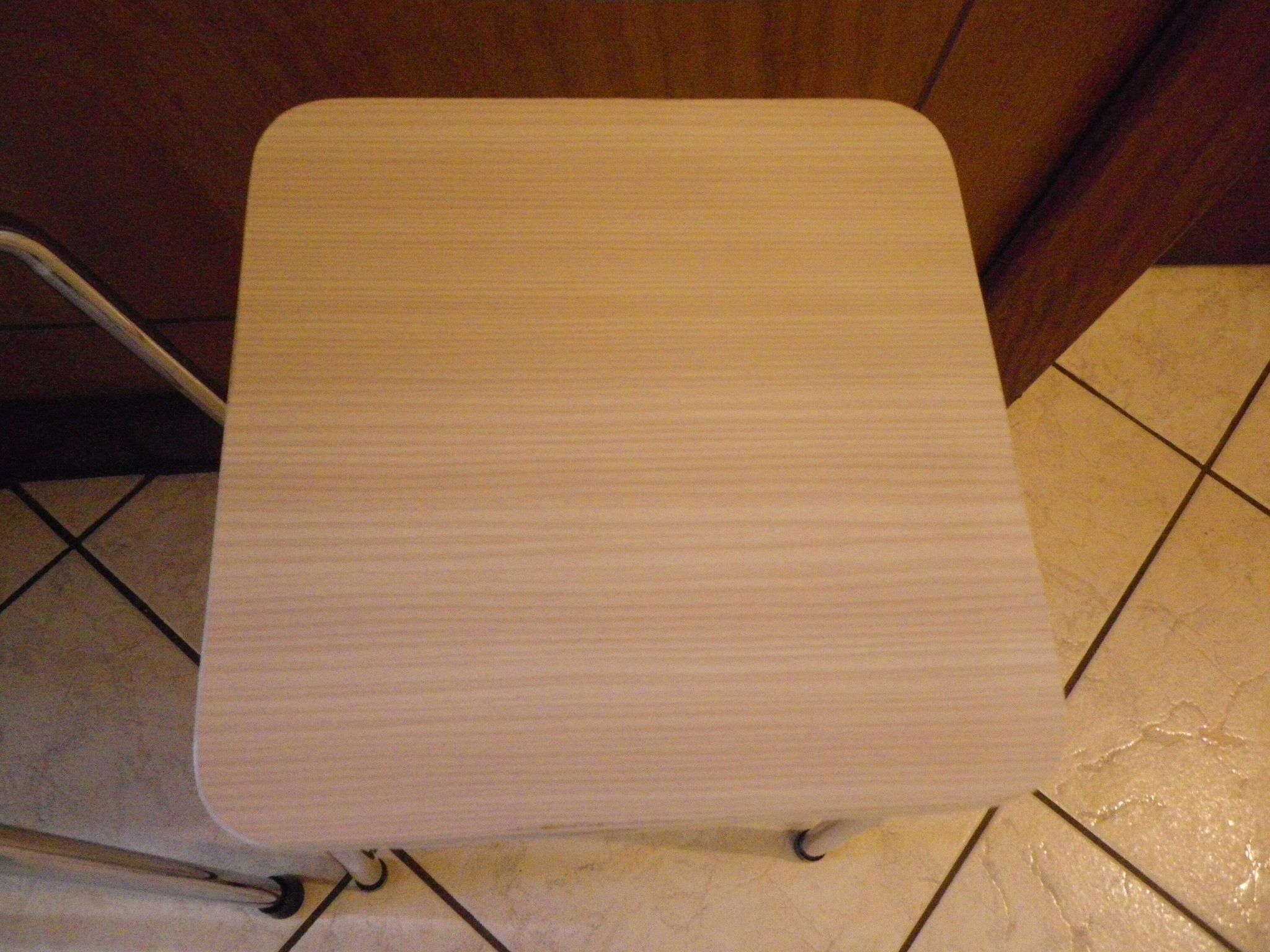 2 Scandinavian Style Stools in Formica and Chrome Steel, 1950s-60s