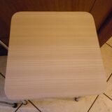 2 Scandinavian Style Stools in Formica and Chrome Steel, 1950s-60s