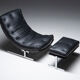 Fauteuil aved pouf de Roger de Winter, années 1960, Belqique