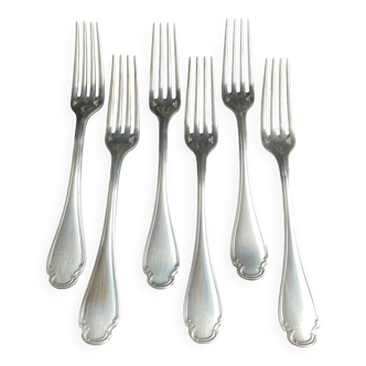 6 christofle pompadour table forks