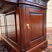 Bureau partenaire anglais classique en cuir vert