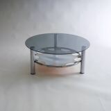 Space Age Glass And Chrome Coffee Table