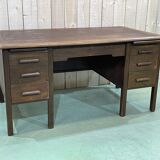 60s English flat desk in oak