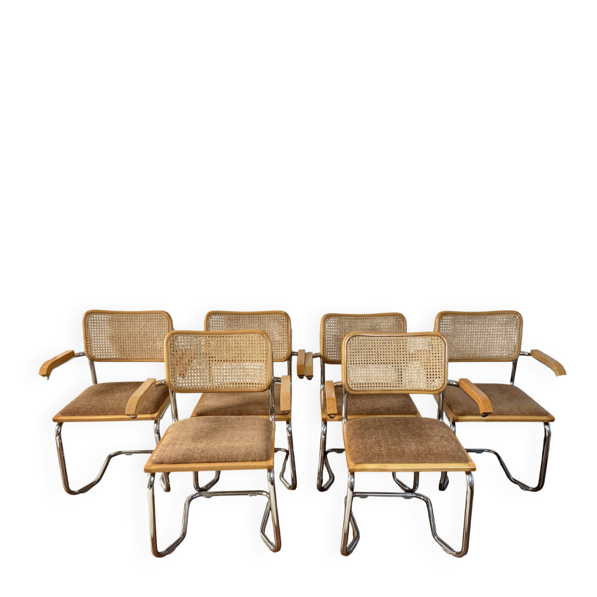 Set of 6 B64 chairs by Marcel Breuer