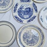 6 vintage flat plates